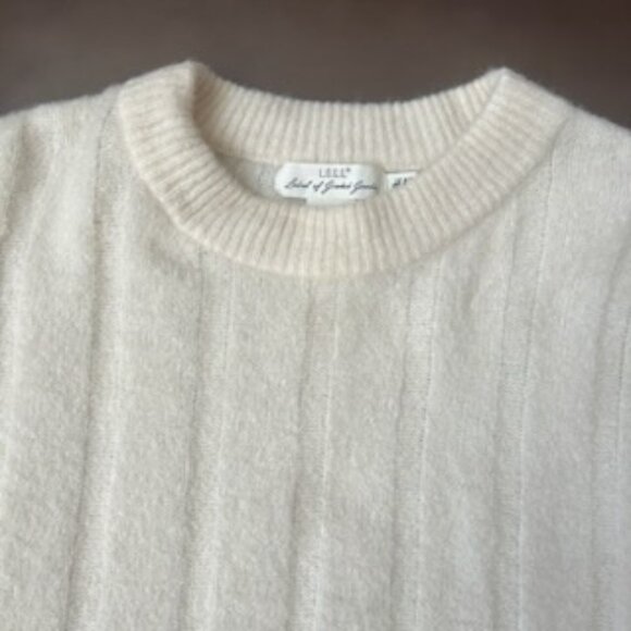 L.O.G.G Cream Wide Ribbed Very Soft Crewneck Pullover Sweater Top - Picture 5 of 8